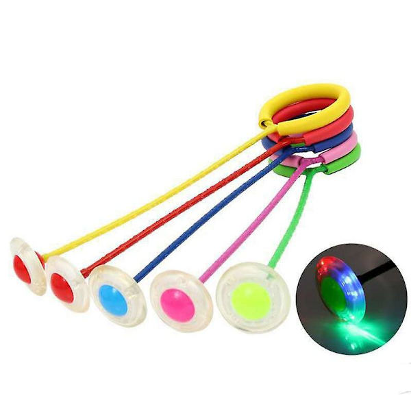 LED Barn Hoppe Kraft Reaksjonstrening Blinkende Hoppetau Ball Barn Utendørs Moro Sportsleke Pink