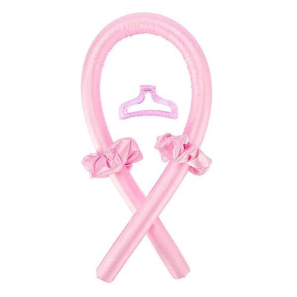 Fleksible krølleruller med clips, twist skumhårruller, bløde skum, ingen varme hårruller med 2 Pink