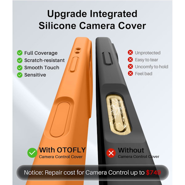 [LCS] Shockproof MagSafe Compatible Case for iPhone 17 Pro - Soft Silicone iPhone 17 Pro iPhone 17 Pro Orange
