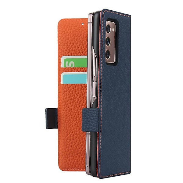 Läderfodral för Samsung Galaxy Z Fold2 5g Blue