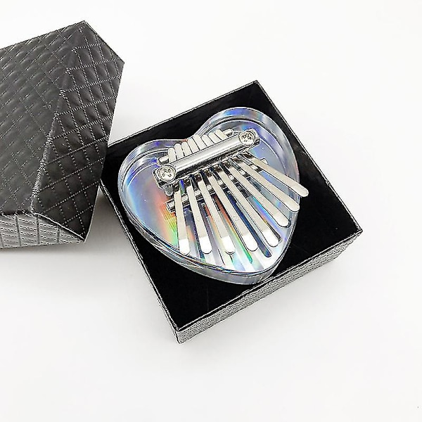 8-tangenter Kalimba Mini Thumb Piano Finger Piano Akryl Finger Keyboard Instrument Heart