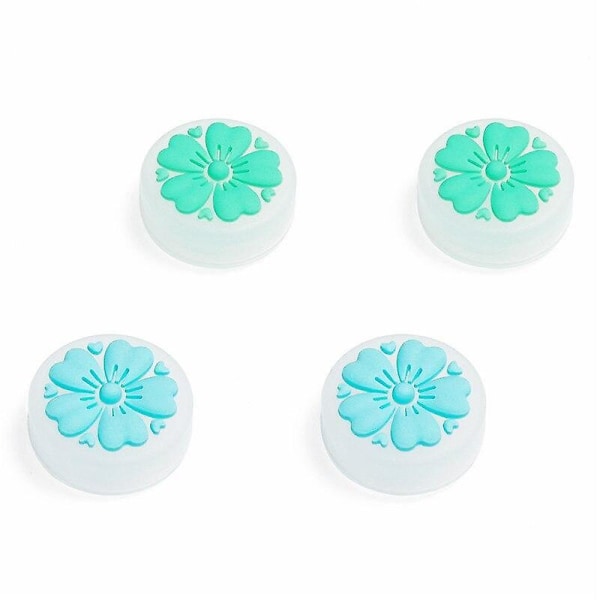 Sakura joystick-skydd för Nintendo Switch, Nintendo Switch Lite Joy-Con, tumgrepp, knappar, tillbehör, fodral Sakura green blue 2