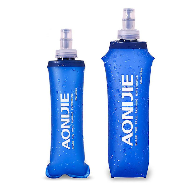 170ml/250ml/500ml Vattenflaska Med Sugrör Mjuk Vikbar Resa Cykling Löpning Vandring Camping Straw