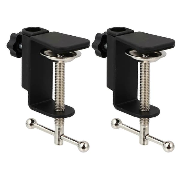 2 STK Mikrofonfeste Klemme Justerbar Metall Mikrofon Opphengsholder Tilbehør