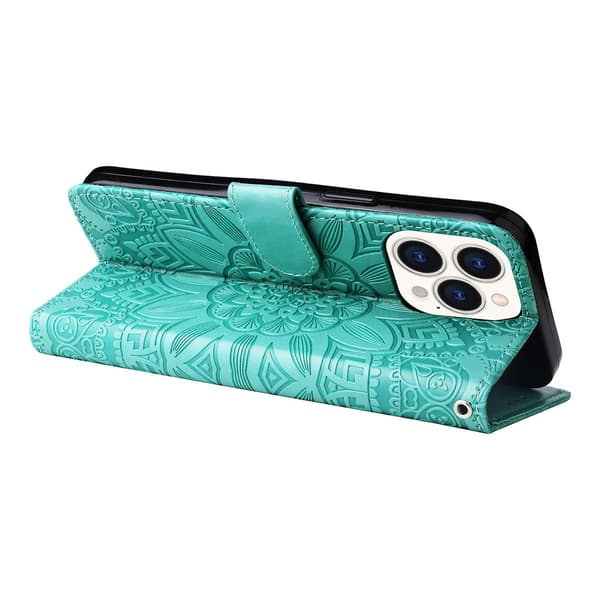 Nahkainen puhelinkotelo iPhone 14 Pro Maxille Green