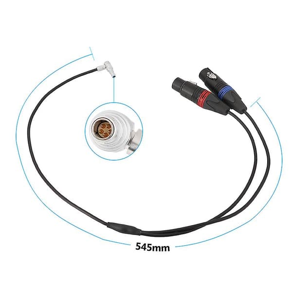 [LCS]Lanxri Audio Input Kabel Kompatibel med Arri Alexa Mini Retvinklet 5 Pin M