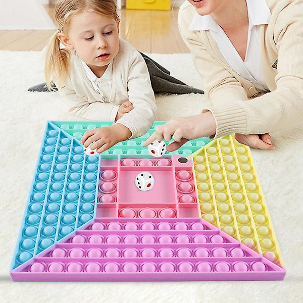 Tryck Bubbla Leksak Fyrkantig Sensorisk Leksak För Ångest Stresslindring Gåvor Spel För Barn Vuxen Hemma Square Checkerboard Macarons