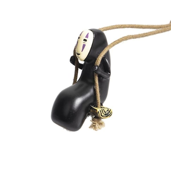Söpö Anime Auto Lisävaruste Kasvoton Mieskissa Riipus Auton Taustapeilin Riipus 1