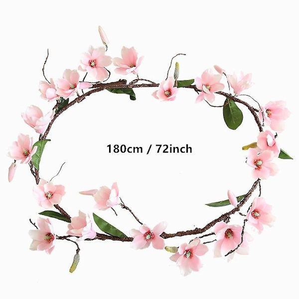 1,8 m Silke Blomster Orkide Magnolia Ranke Bryllupsfest Kunstige Yulan Blomster For Hjemmedekorasjon