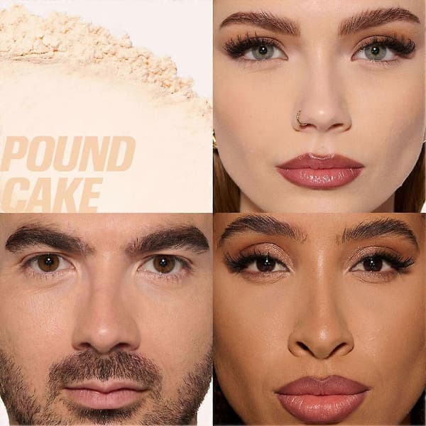 [LCS]Cujmh Pound Cake Loose Powder, Baking Setting Powder for Matte Shine Control and Smooth Finish Pound Cake