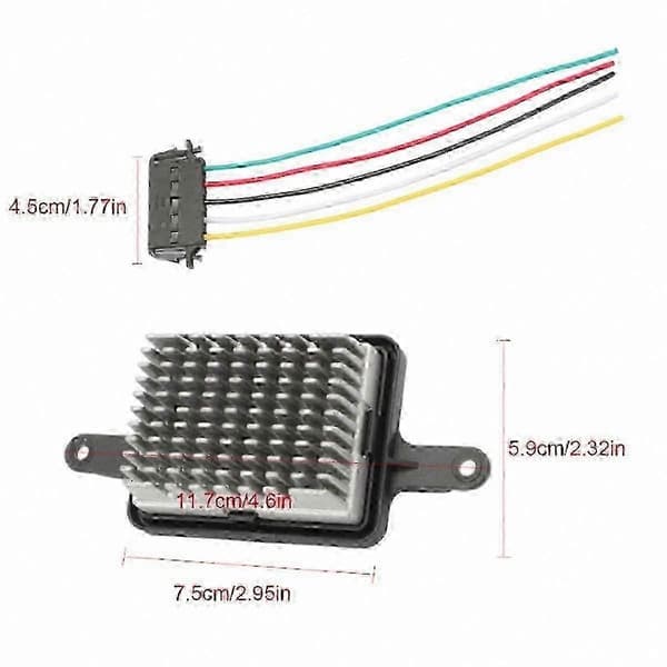 Varmeblæsermotor Modstand med ledningsnet til Citroen DS5 3008 5008 SZRH Sølv Sort 6441CQ 5 5