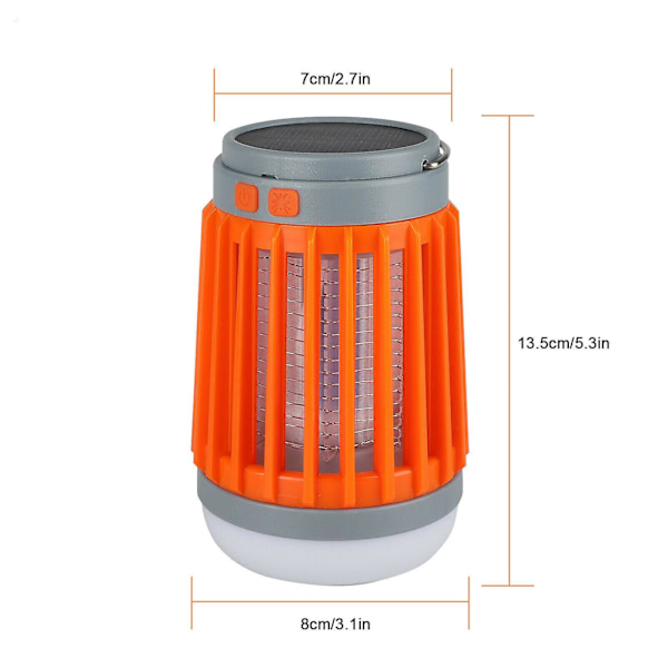 Solar USB Myggdreper Lys Elektronisk Flue Insekt Zapper Felle Skadedyr Lampe