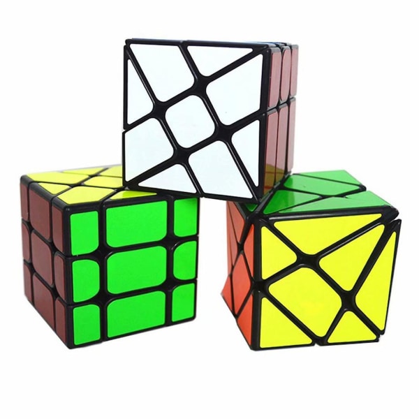 Set med 3-pack Magic Cube Fisher+hjul+axel Specialform Speed ​​Cube