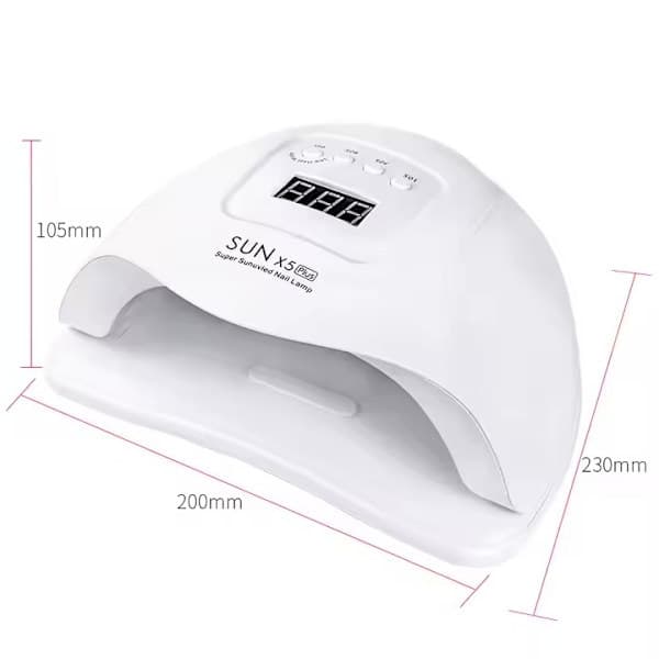 120W UV/LED neglelampe med 10s/30s/60s/99s timer hvit