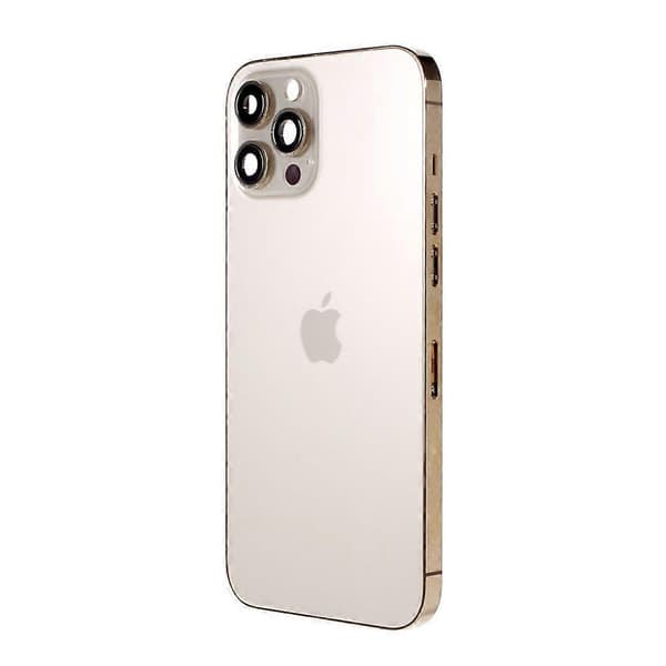 [LCS]Til iPhone 12 Pro Max Bagbatterihus Dæksel+Midterpladeramme+Sideknapper, EU-version Multicolor Gold