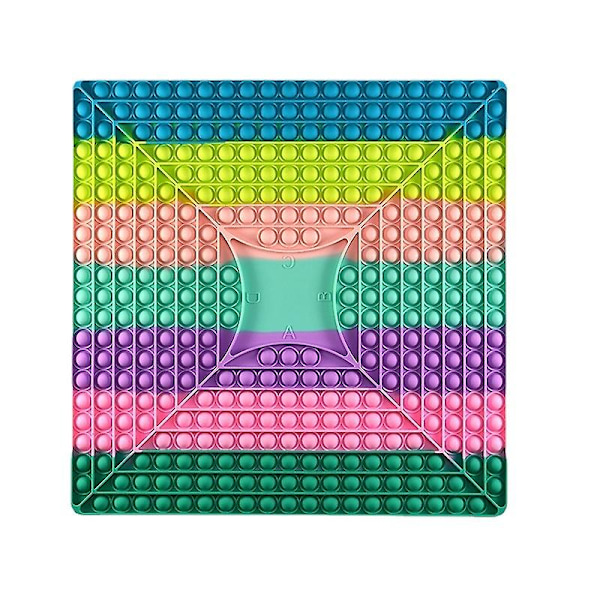 Tryck Bubbla Leksak Fyrkantig Sensorisk Leksak För Ångest Stresslindring Gåvor Spel För Barn Vuxen Hemma Square Checkerboard Macarons