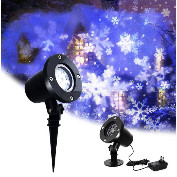 Juleprojektorlys, Xmas LED-projeksjonslampe white Australian standard plug