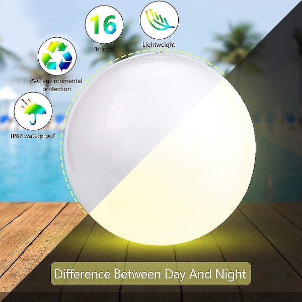 Light Up Pool Floats Led Beach Ball Volleyboll Pool Toy Inflatab