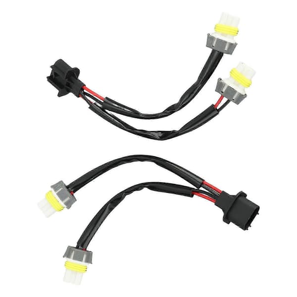 2-vejs splitterkabeladapter H13 9008 han til 9005 9006 hun til pickup