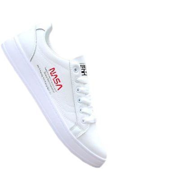 Vita sneakers för män Trendiga skor 807 white red 42