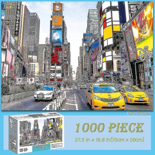 Pussel 1000 bitar för vuxna Barn Tonåringar - Time Square