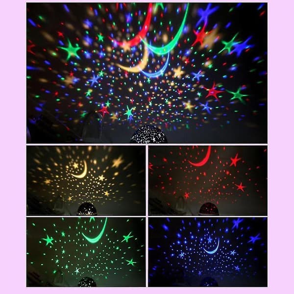 [LCS] LED Stjernehimmel Projeksjonslampe Roterende Projeksjonslampe USB Strømforsyning black
