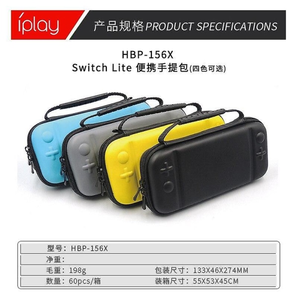 Case väska för nintendo switch lite tillbehör cover spelkonsol väska reseförvaring bärskydd pochette coque Blue top film