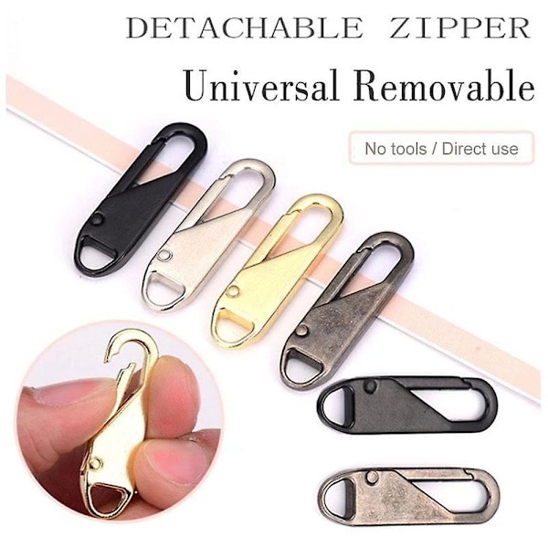 Universell Avtagbar Dragkedjekläpp 4/8st Metall Dragkedjereparationskit För Kappa Väska Allmänt 4PCS