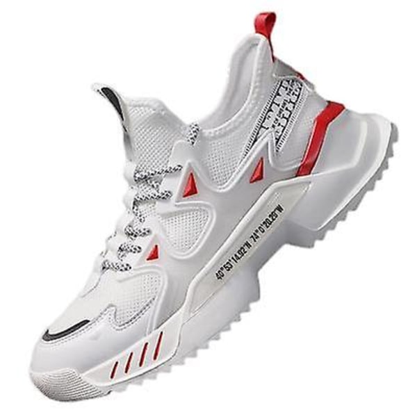 Herre Ins Pustende Tynne Sports Allsidige Trendy Sko white red 39