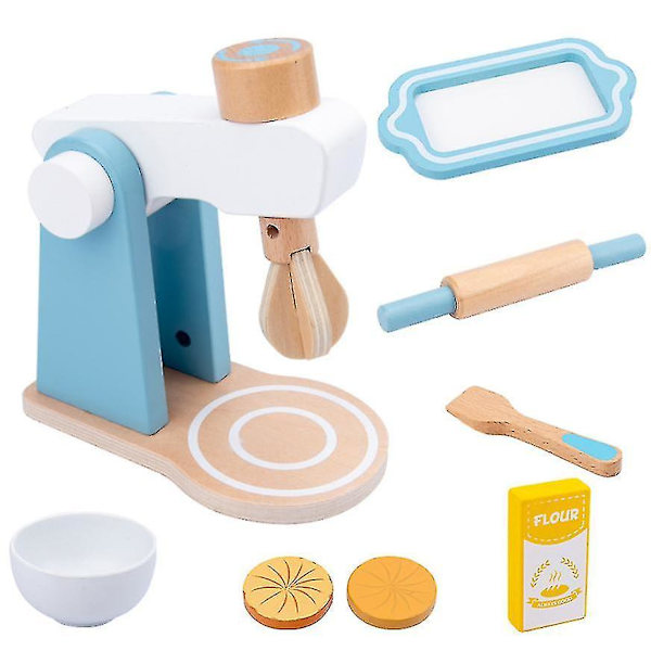 Simuleringslekhus Träleksak Kök Brödmaskin Juicepress Set