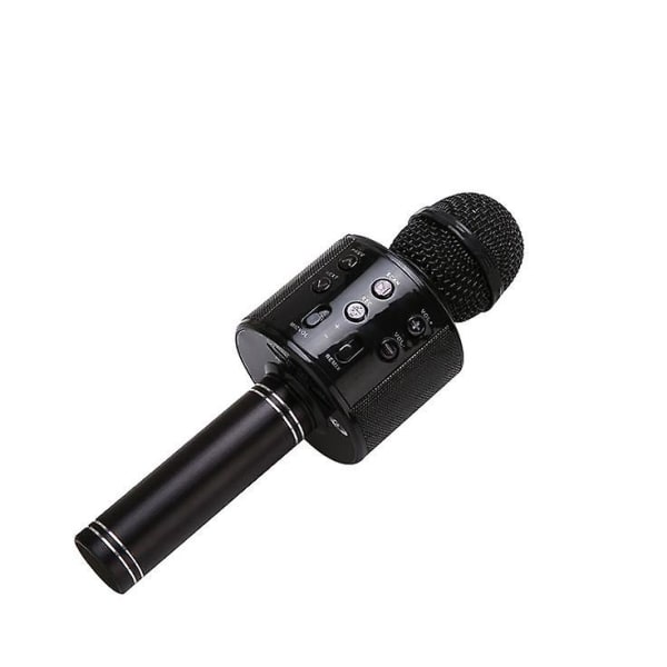 Bluetooth trådlös mikrofon Handhållen Ktv Multifunktion black