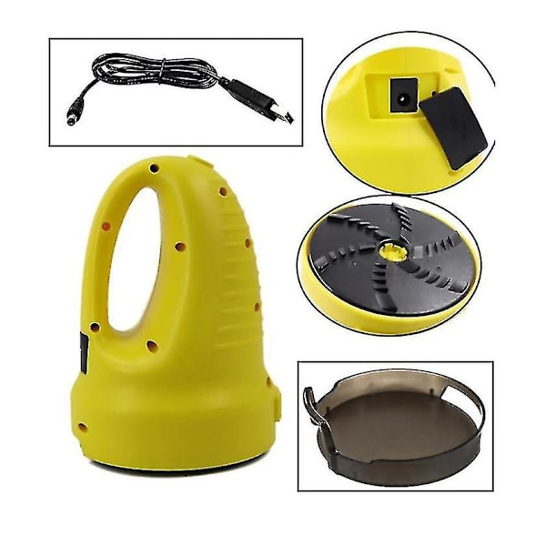 [LCS] Bilfrontrute Elektrisk Isskraper USB Snøfjerningsverktøy Multifunksjonell Yellow