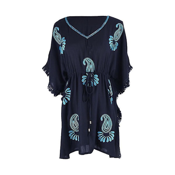 Kokosbroderi Dam Blus Strandkläder Tofs Solskydd Bikini