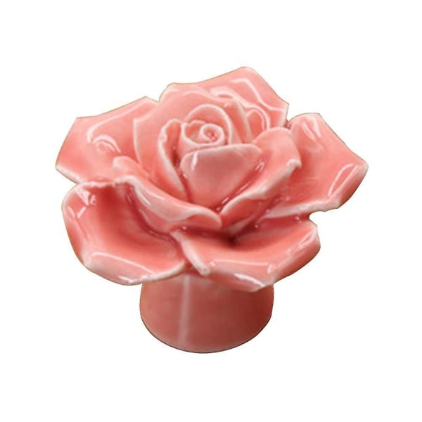 [LCS] 2 stk. lyserøde blomstergreb runde retro skuffegreb