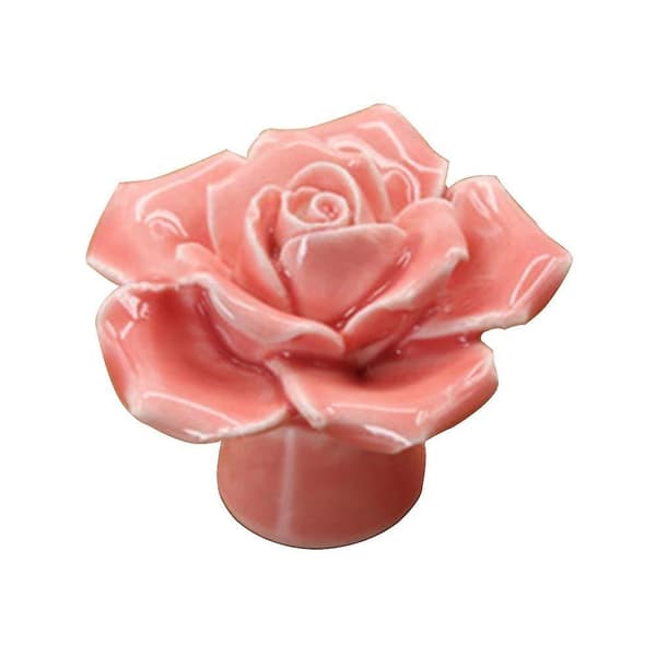 [LCS]2st Rosa Blomsterknoppar Runda Retro Lådhandtag