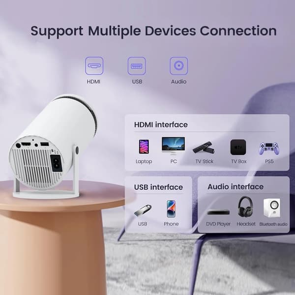 4K Projektor - Android 11, 5G Wi-Fi, Bluetooth - 150 ANSI 1