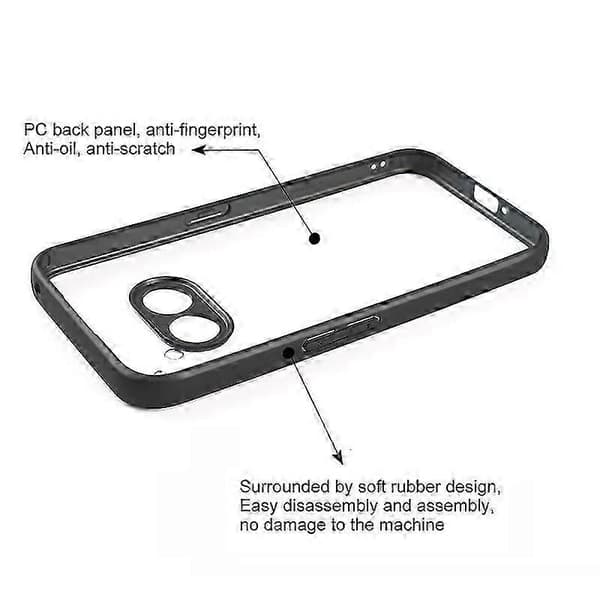Frostat TPU Hybrid Transparent PC-telefonfodral Black For Nothing Phone 2a