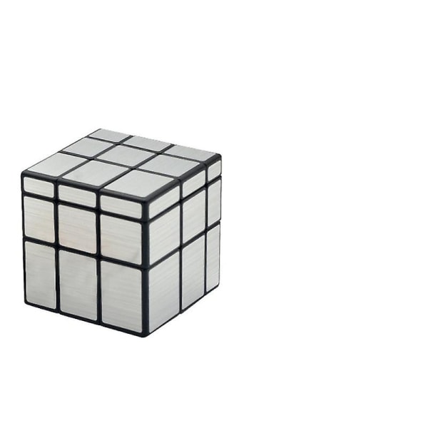 Black Magic Dodecahedron Megaminx Pyramid Gold & Sliver Mirror Puzzle Cube Silver