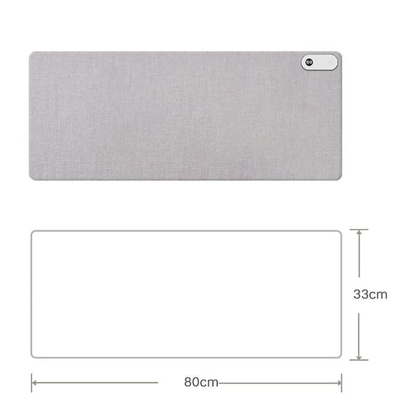 [LCS] Digital Display Bordvarmer Musematte Rask Oppvarming Vanntett Musematte for Datamaskinbord Grey EU plug