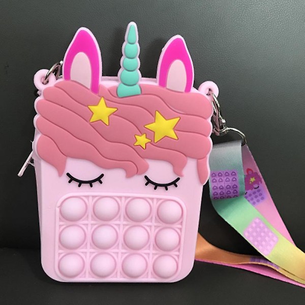 Push Pops Bubble Myntväska Stress relief Specialleksaker Träning Mind Leksaker för barn Festspel Nytt Pink