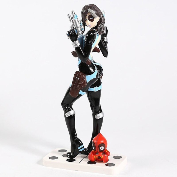 X-men Domino Neena Thurman Bishoujo 1/7 Skala Pvc Figur Samla black