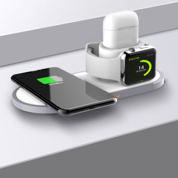 Trådlös laddningsstation för iPhone / Apple Watch / AirPods 2