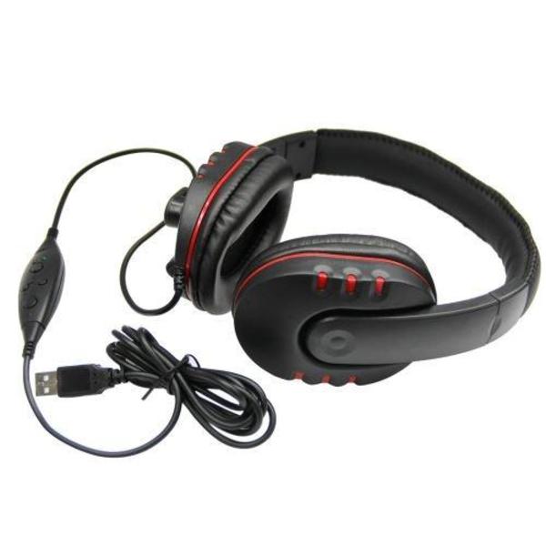 USB Kabelanslutet Gaming Headset för Sony PS3PC