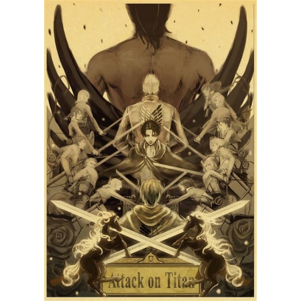 Attack on Titan (Shingeki No Kyojin) SNK Anime-affisch --42 x 30