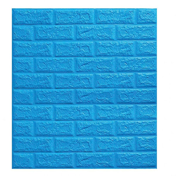 3D Tiili Itseliimautuva Vedenpitävä Seinätarra Blue