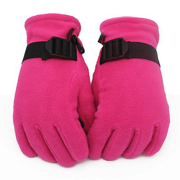 Udendørs Ridehandsker i Varm Fleece Rose Rød