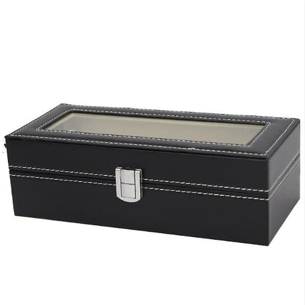 [LCS] PU læder urkasse organizer smykkeskrin 5 Grid