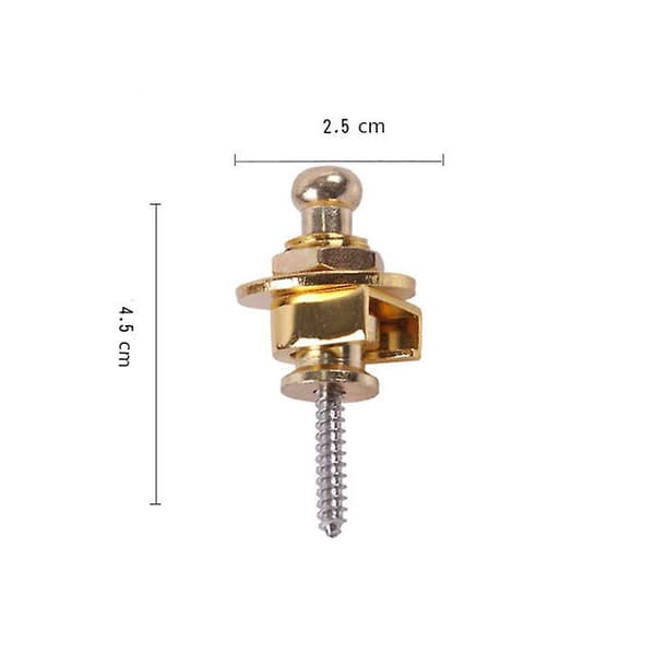 [LCS]Stykke/sett Gitarreim Lås Straplock Knapp Gold