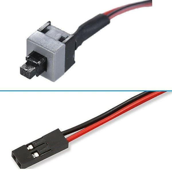 3 st 2-Pin Sw Pc Strömkabel På Av Tryckknapp Atx Dator Strömbrytare Kabel 56cm Sladd