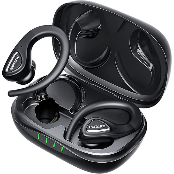 PUTARE HiFi Stereo Hovedtelefoner, Trådløse, Touch Kontrol, 15 Timer Black